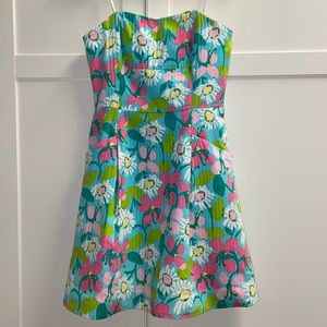 LILLY PULITZER Strapless A-line Dress